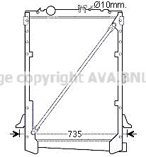 AVA QUALITY COOLING Радиатор, охлаждение двигателя DF2031